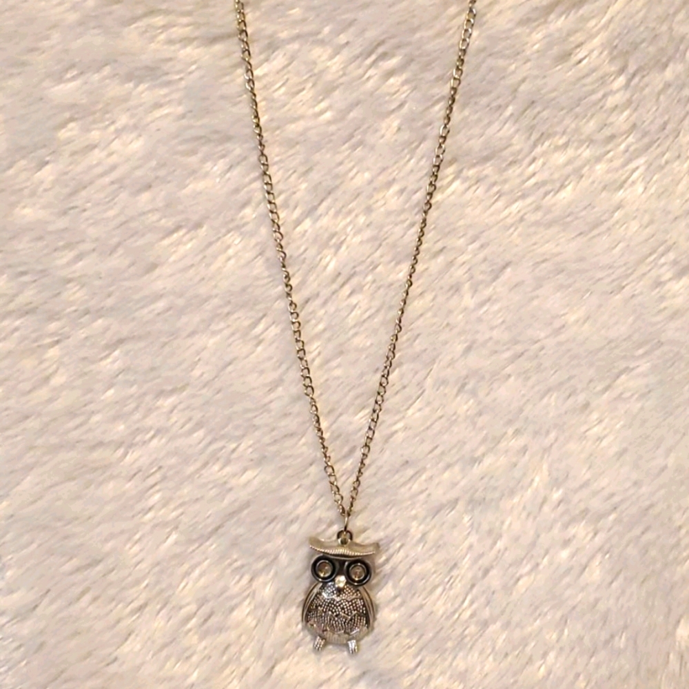 Silver Owl Necklace
